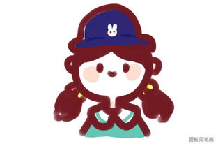 冬日的少女头像简笔画