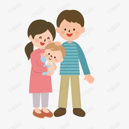 手绘卡通小人图片人物图标爸爸妈妈和宝宝素材图片免费下载高清装饰图案png千库网图片编号93197