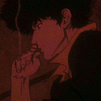 另类卡通男头像抽烟