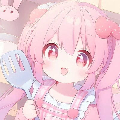 可爱粉色系少女心动漫头像图片
