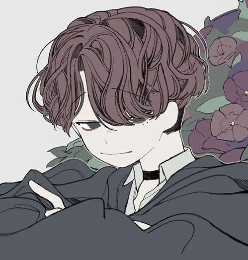小众动漫男头手绘风帅气男生头像插画
