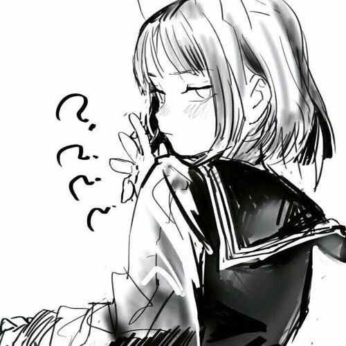 第897期动漫头像0118黑白系动漫女生头像