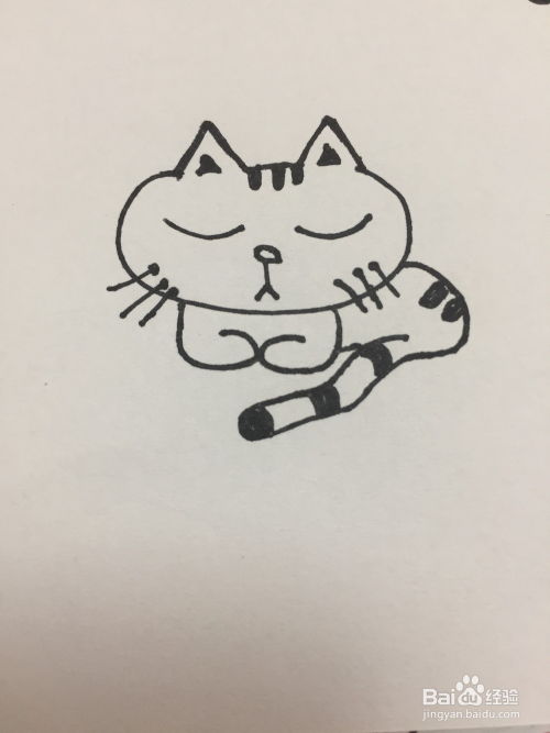猫咪的简笔画画法