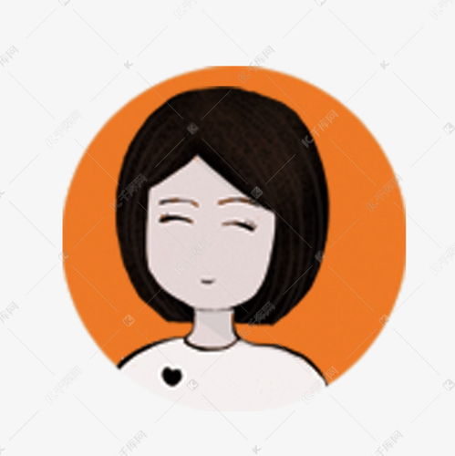 橙色女生小头像卡通素材图片免费下载千库网