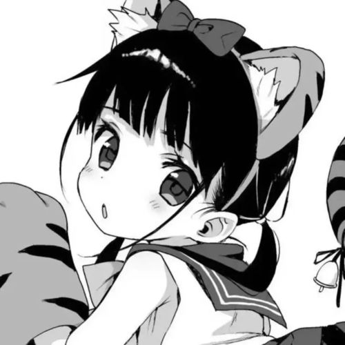 黑白漫画女头日系黑白动漫女生头像