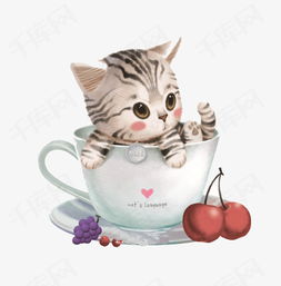 手绘猫咪素材图片免费下载高清卡通手绘png千库网图片编号7605908