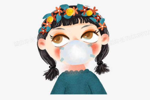 戴口罩的卡通可爱女孩防护疫情插画png图片素材免费下载口罩png40002675像素