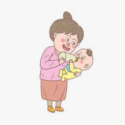 卡通手绘母亲和孩子图片素材其他格式下载动漫人物大全