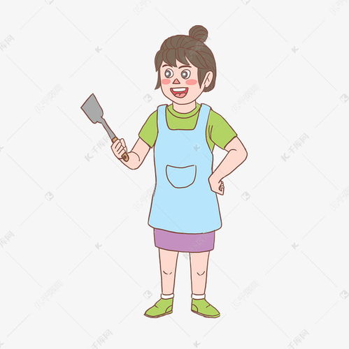 美食餐饮厨娘手绘卡通人物01素材图片免费下载千库网