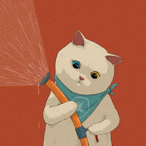 猫右卡通猫咪情侣头像可爱猫咪头像