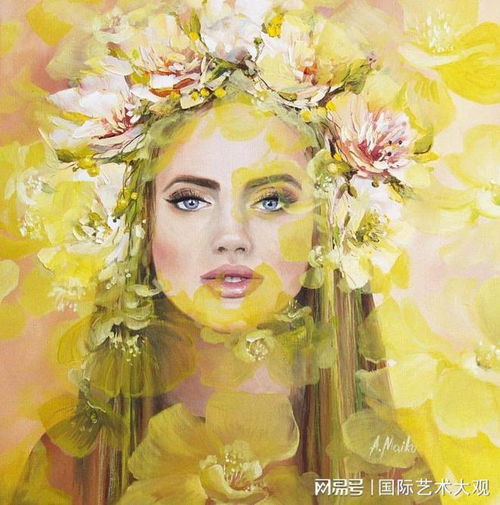 乌克兰美女画家安娜美子的油画,香气扑面而来