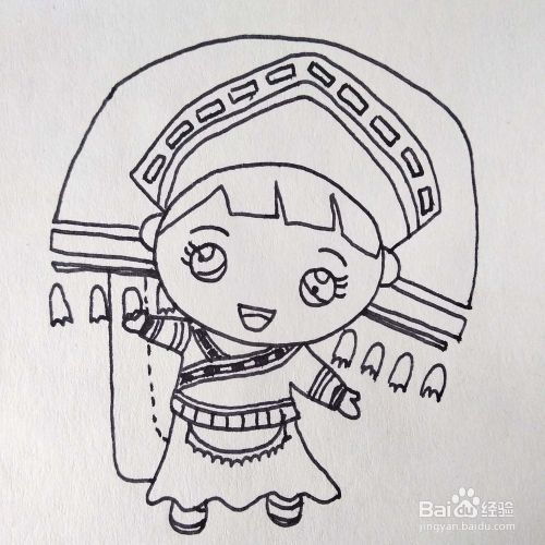 小女孩卡通简笔头像