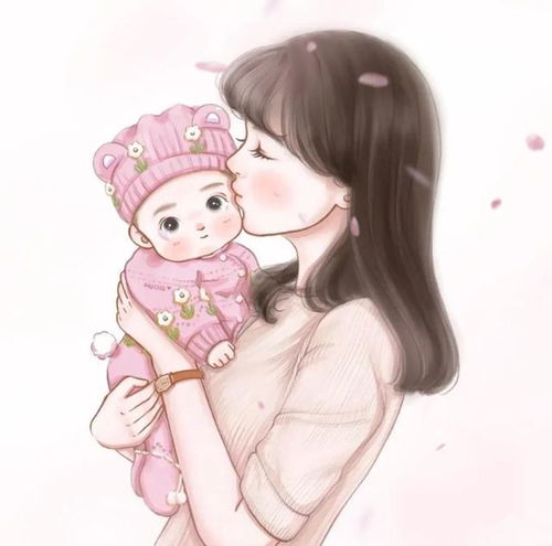 妈妈带娃卡通头像