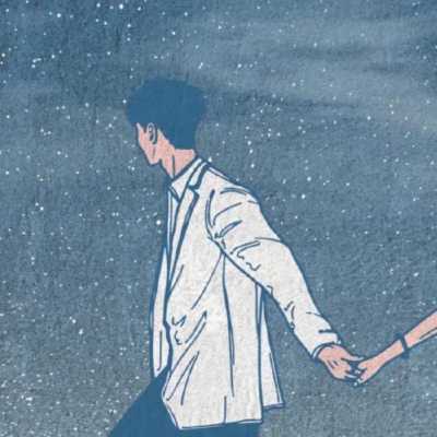 微信爱人一左一右漫画头像