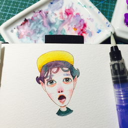 水彩插画人物头像