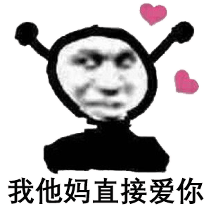 熊猫头表情包i我他妈直接爱你