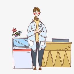 手绘卡通女医生插画图片素材其他格式下载动漫人物大全
