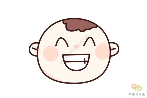 人物表情包呲牙笑的小男孩怎么画