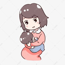 手绘卡通母亲喂孩子免抠元素下载素材图片免费下载高清psd千库网图片编号10523804