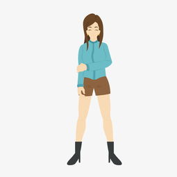 扁平化女孩矢量素材图片素材其他格式下载动漫人物大全