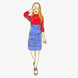 简约可爱女生手绘png透图片素材其他格式下载动漫人物大全