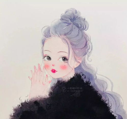 水彩插画人物头像