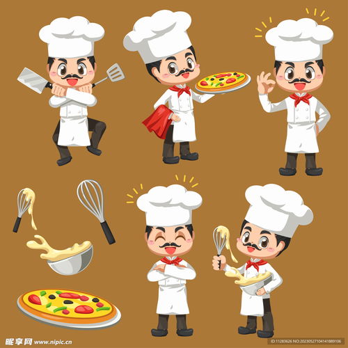 卡通厨师设计图卡通设计