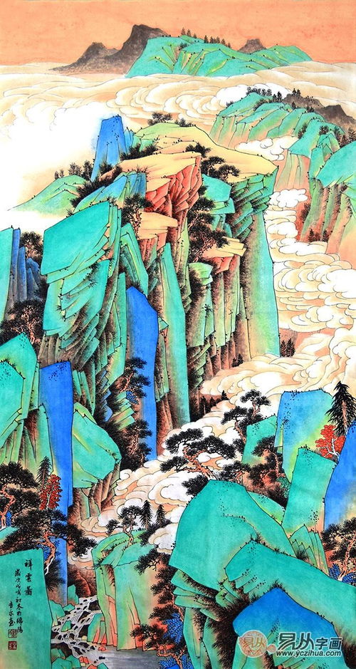 入户玄关挂画的讲究国画山水美景秀雅淡泊明净