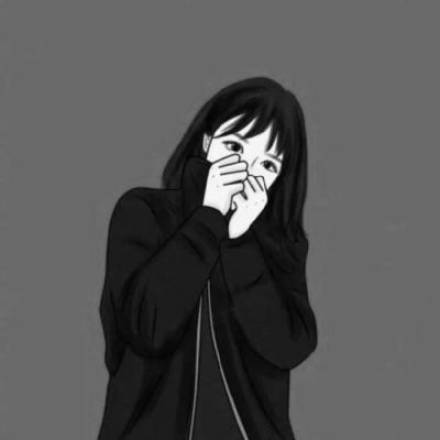 黑白动漫情侣头像冷酷图片简约黑白情侣头像一人一张