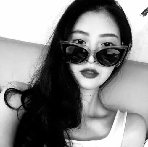 女生头像,酷酷的黑白头像