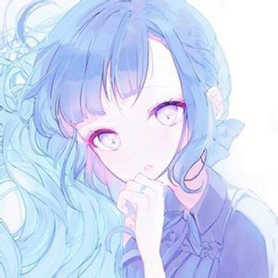 动漫二次元头像女呆萌少女粉色系动漫头像