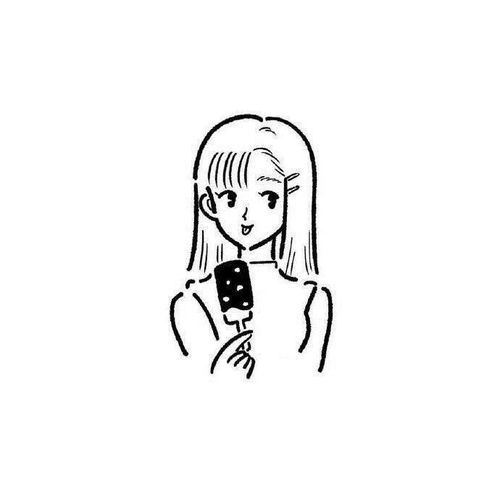 简笔画女生头像