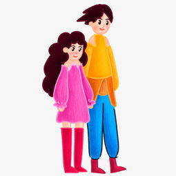 卡通手绘动漫个性男孩和美丽女孩图片素材其他格式下载动漫人物大全