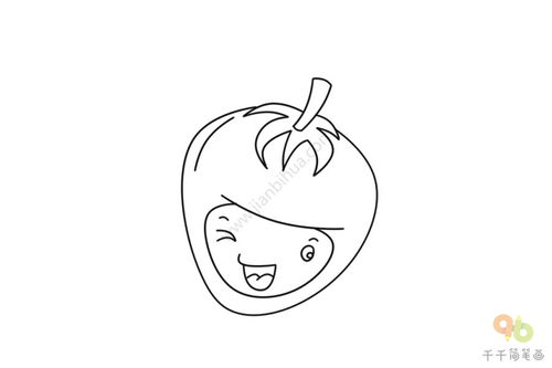 搞怪表情之草莓简笔画大全