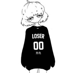 谁能帮我找找之前有个头像是动漫的女生穿黑色衣服衣服上面写着一个败者的头像谢谢急急急