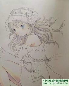卡通人物彩铅画教程动漫美少女彩色铅笔画绘画图文步骤