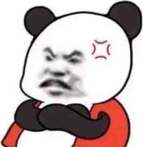 熊猫头表情包我没有生气呀