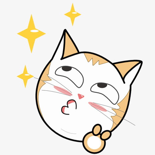 手绘卡通闪光猫头像素材图片免费下载高清png千库网图片编号8849118