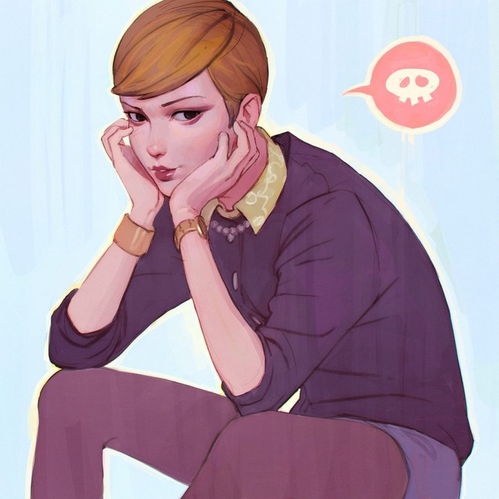 肖像插画作品老夫的少女心受不了了丨博思游戏动漫教育