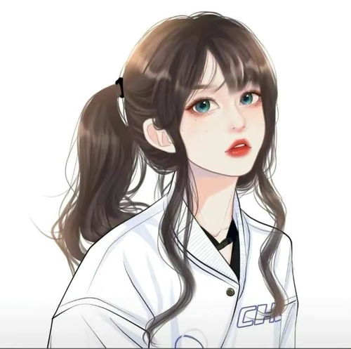 卡通动漫女生头像可爱插画