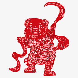 卡通人物穿西装头像创意剪纸
