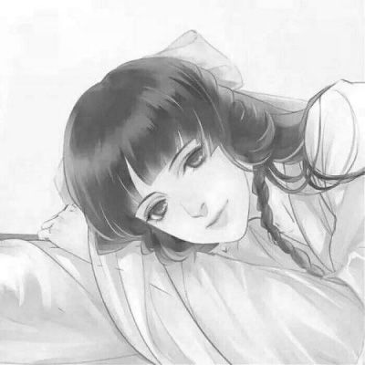 黑白动漫头像女生冷酷2020二次元动漫黑白图片