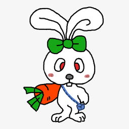 超萌兔子白色兔子卡通插画卡通可爱图片素材其他格式下载动漫人物大全