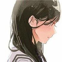 唯美黑白背影动漫头像女生头像带字