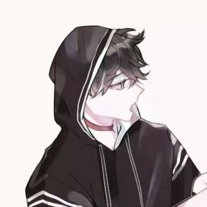 呆萌动漫情头一人一半图片