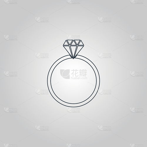 钻石订婚戒指矢量图标其他图片