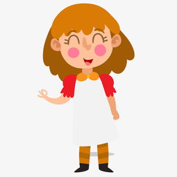 穿白衣服的小女孩矢量插画图片素材其他格式下载动漫人物大全