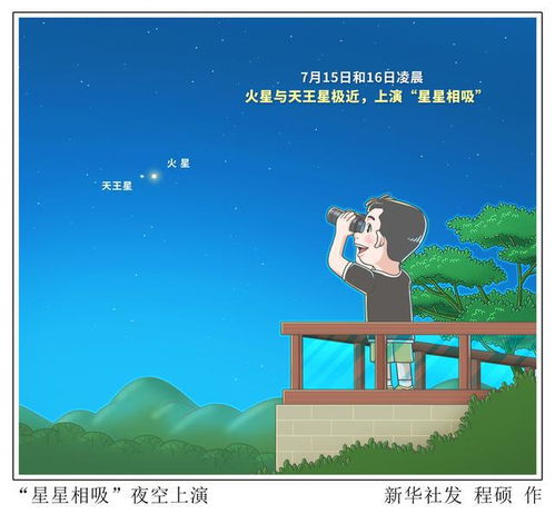 图表漫画星空有约星星相吸夜空上演