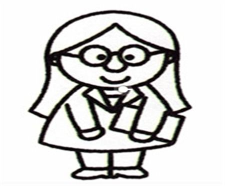 老师卡通头像女简笔画日韩