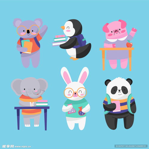 可爱卡通动物设计图卡通设计